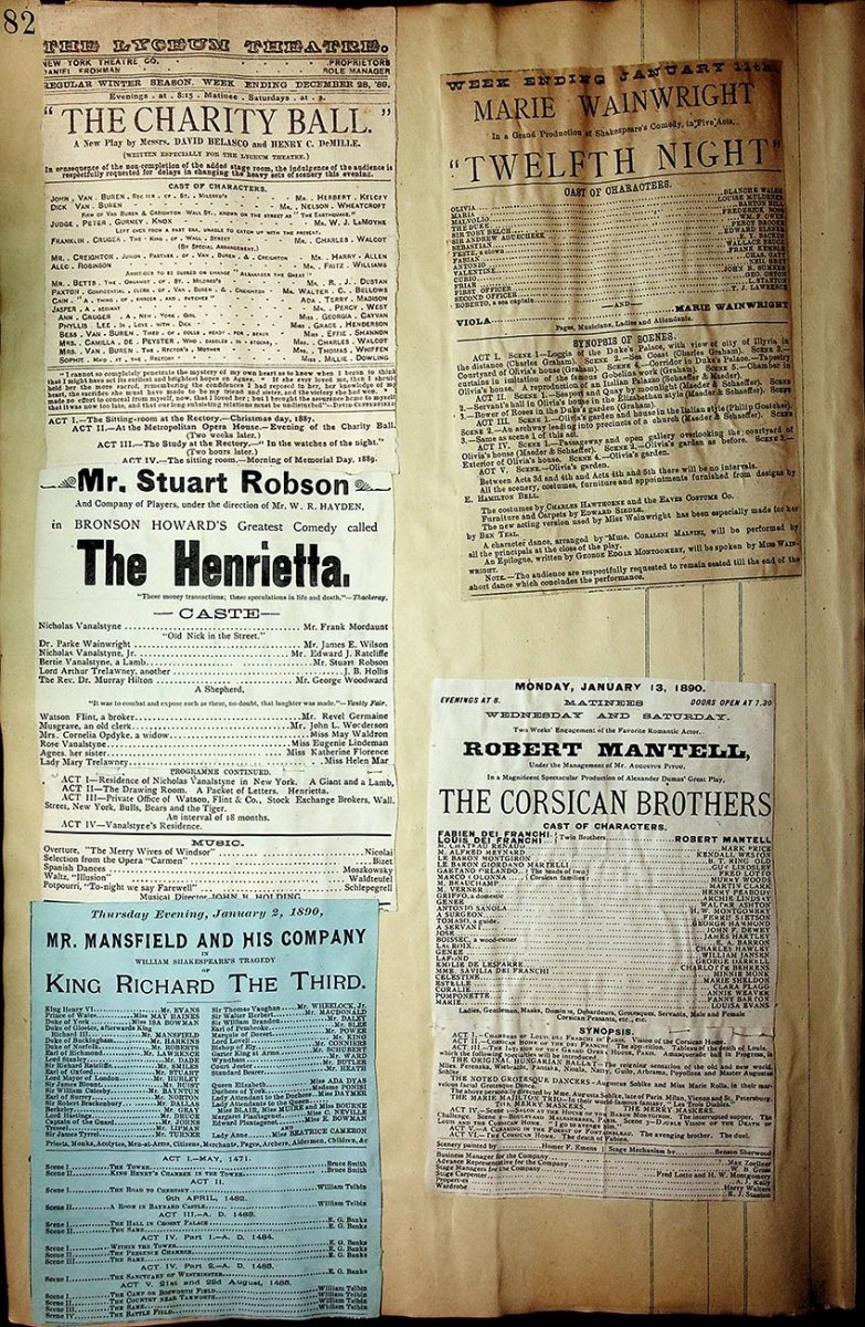 Theater - Large Program Clip Collection 1880-1925 - Image 64