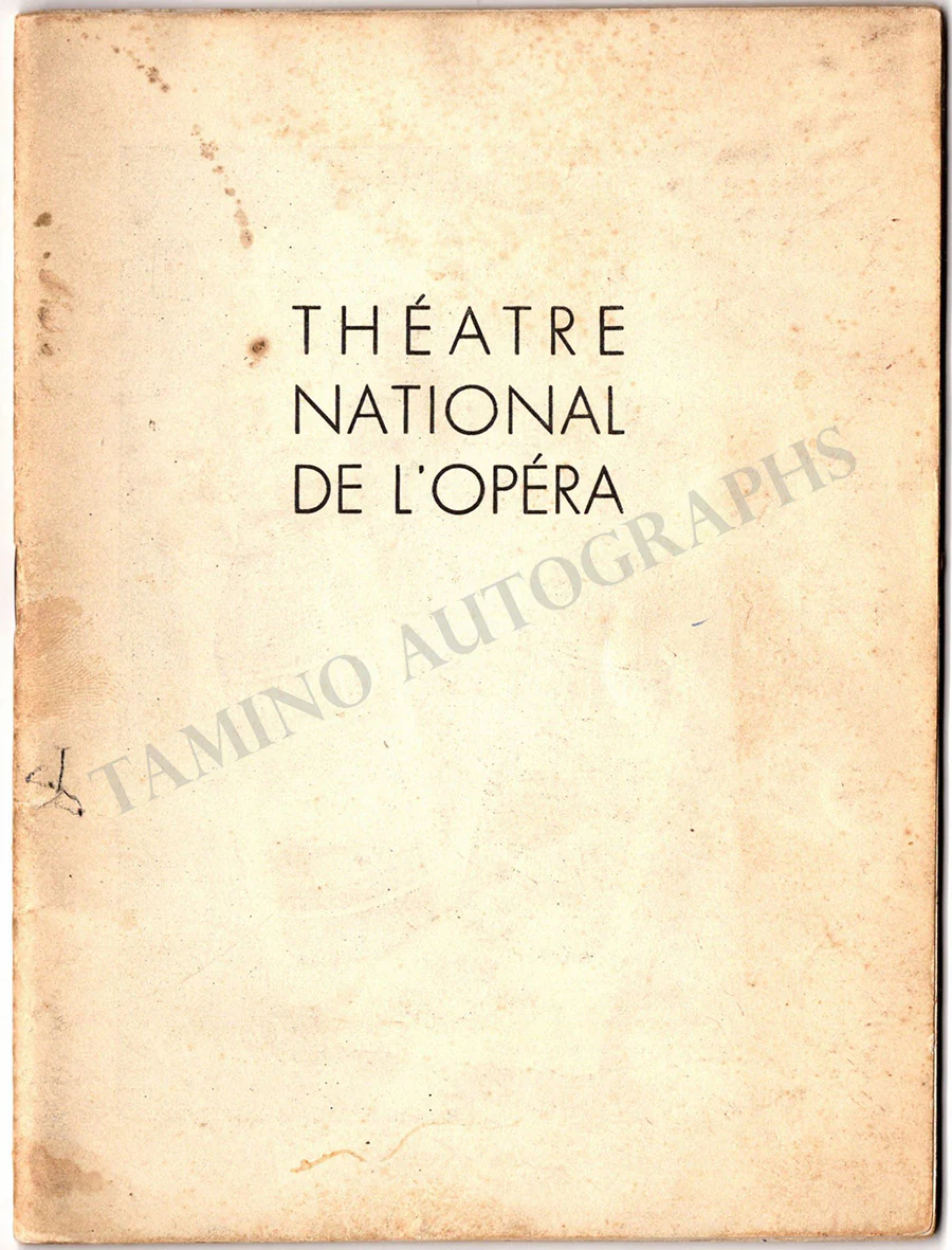 Theatre National de L'Opera Comique - Set of 10 Unsigned Programs 1917-1931 - Image 17