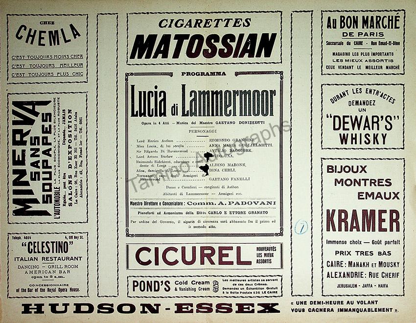 Theatre Royal de L“Opera - Cairo - Program Lot 1920s - Image 24
