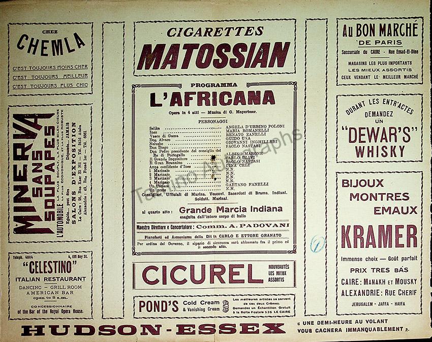 Theatre Royal de L“Opera - Cairo - Program Lot 1920s - Image 26