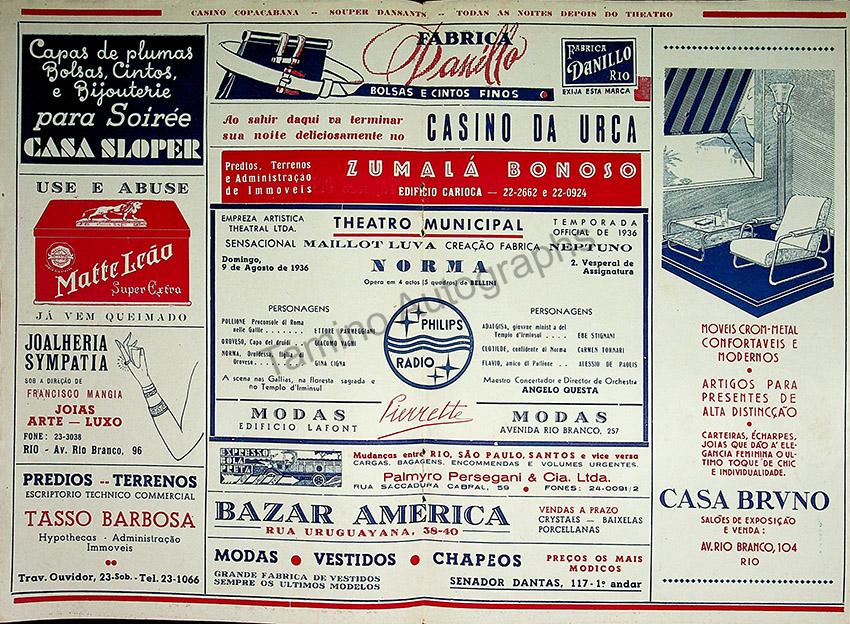 Theatro Municipal Rio de Janeiro, Brasil - Collection of 55+ Opera Programs 1923-1950 - Image 48