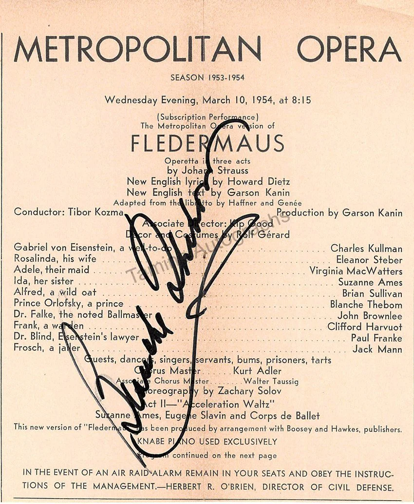 Thebom, Blanche - Autograph Photo and Program Lot - Image 27