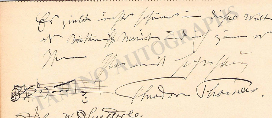 Thomas, Theodore - Autograph Letter Signed 1894 - Image 2