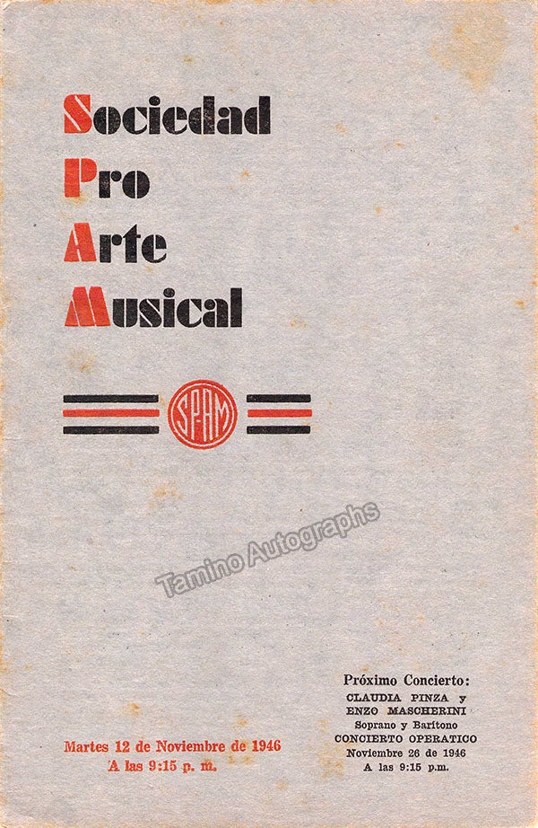 Thibaud, Jacques - Signed Program Havana 1948 - Image 2