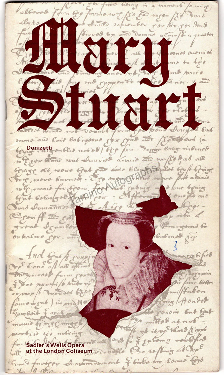 Tinsley, Pauline - Erwen, Keith - Signed Program Maria Stuarda 1973 - Image 2