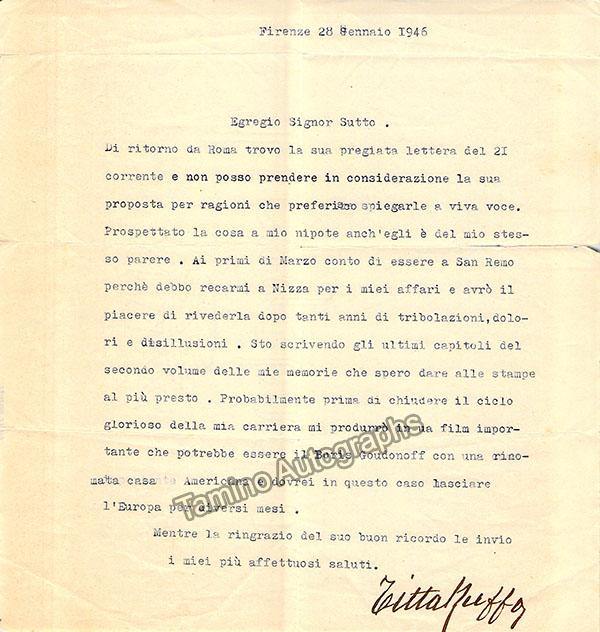 Ruffo, Titta - Autograph Manuscripts (Various Options) - Image 8
