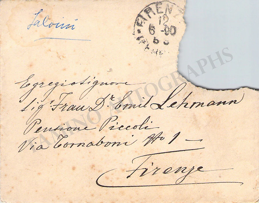 Salvini, Tomasso - Set of 2 Autograph Letters Signed 1890 - Image 6