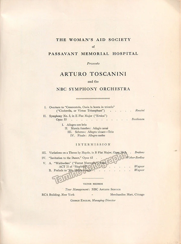 Toscanini, Arturo - Concert Program Chicago 1939 - Image 3