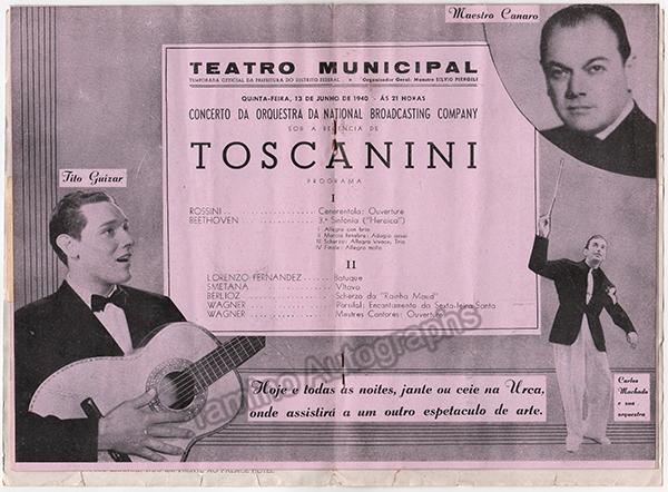 Toscanini, Arturo - Concert Program Rio de Janeiro 1940