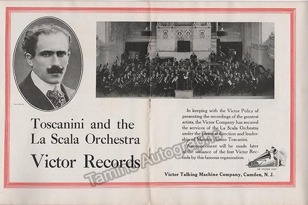 Toscanini, Arturo - La Scala US Tour Souvenir Program 1920-1921 - Image 3