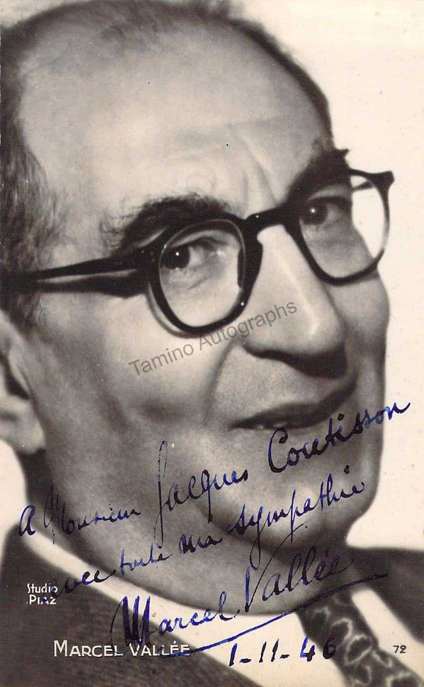 Vallee, Marcel - Signed Photograph 1946