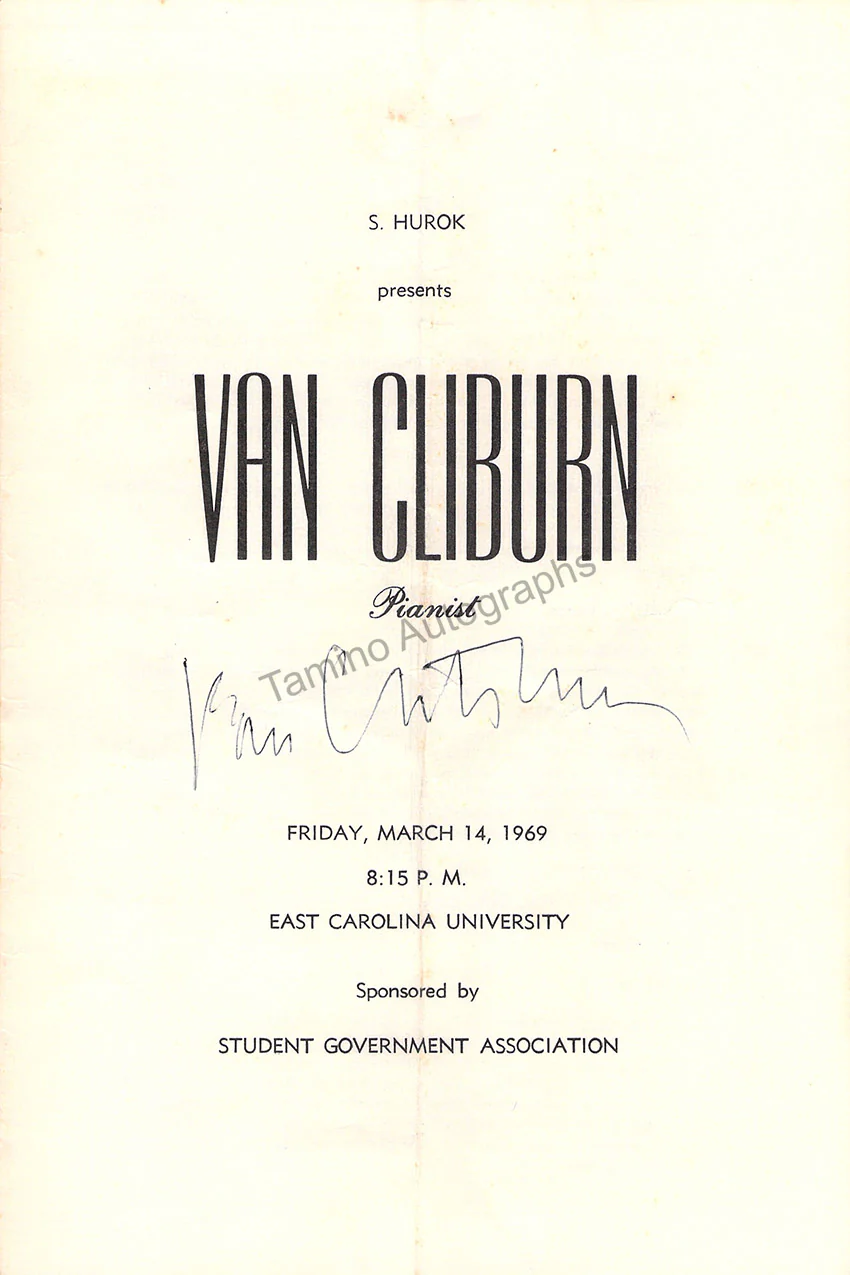 Cliburn, Van - Signed Programs (Various Options) - Image 3