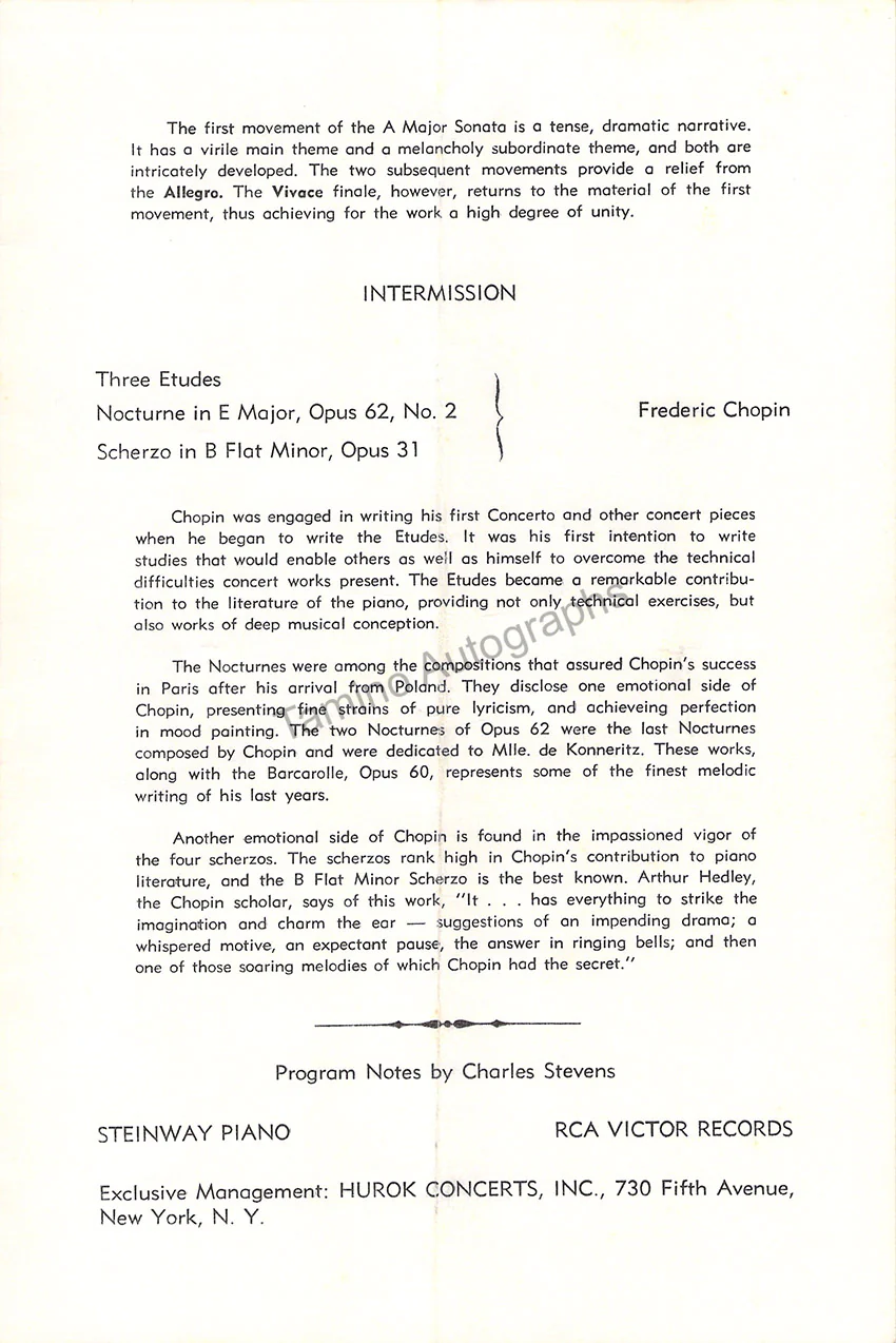 Cliburn, Van - Signed Programs (Various Options) - Image 5