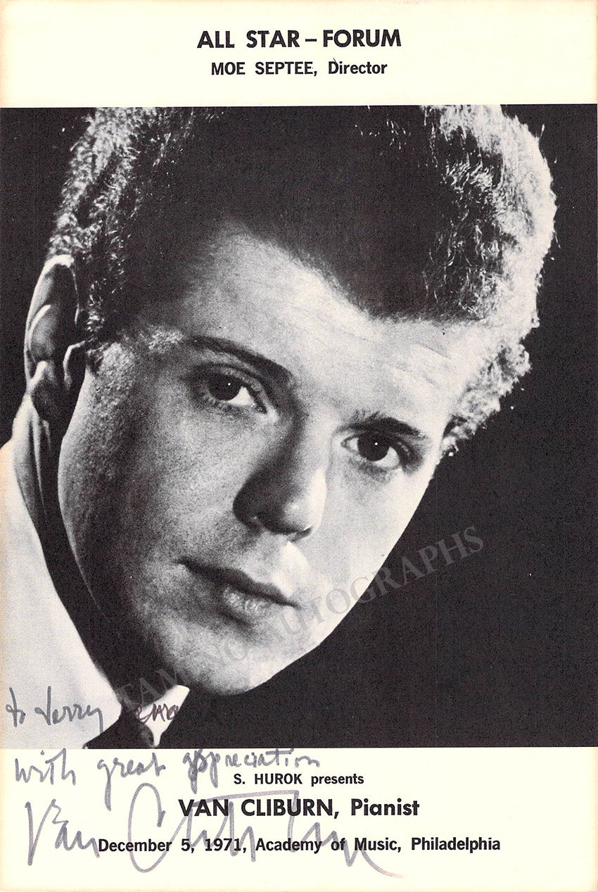 Cliburn, Van - Signed Programs (Various Options) - Image 6