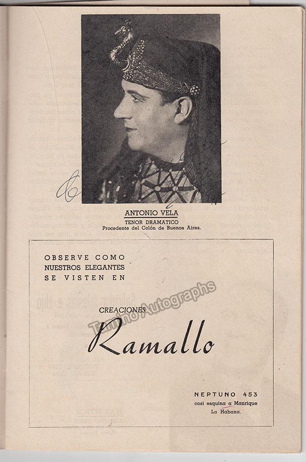 Vela, Antonio - Petrof, Ivan - Menkes, Sarah - Rolland, Josefina - Ardelli, Norberto - Signed Program Havana 1948 - Image 2