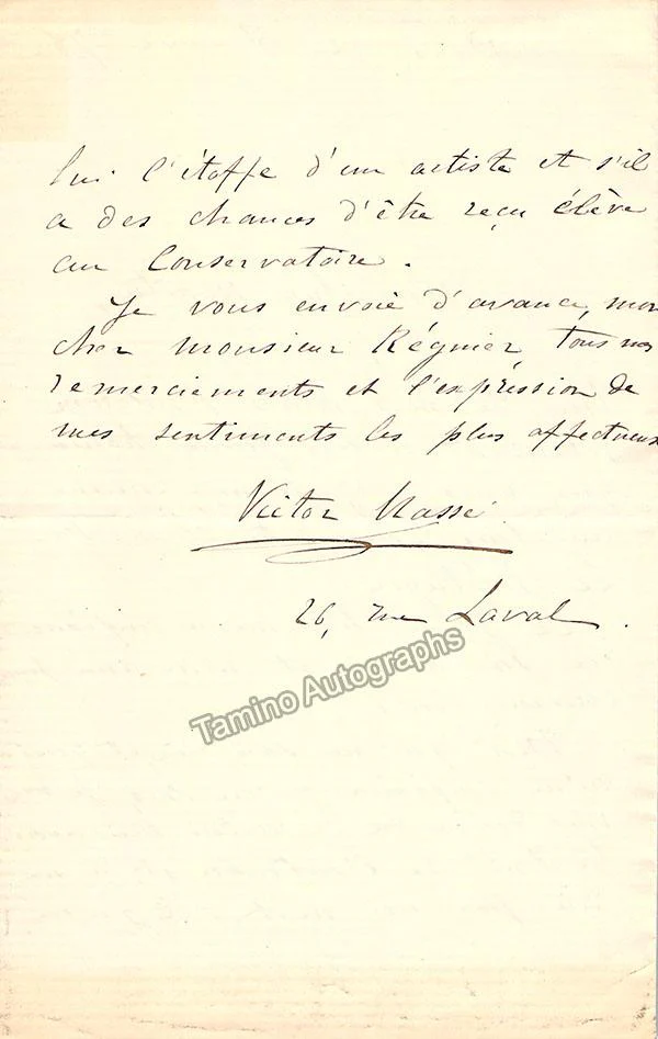 Masse, Victor - Autograph Manuscripts (Various Options) - Image 3