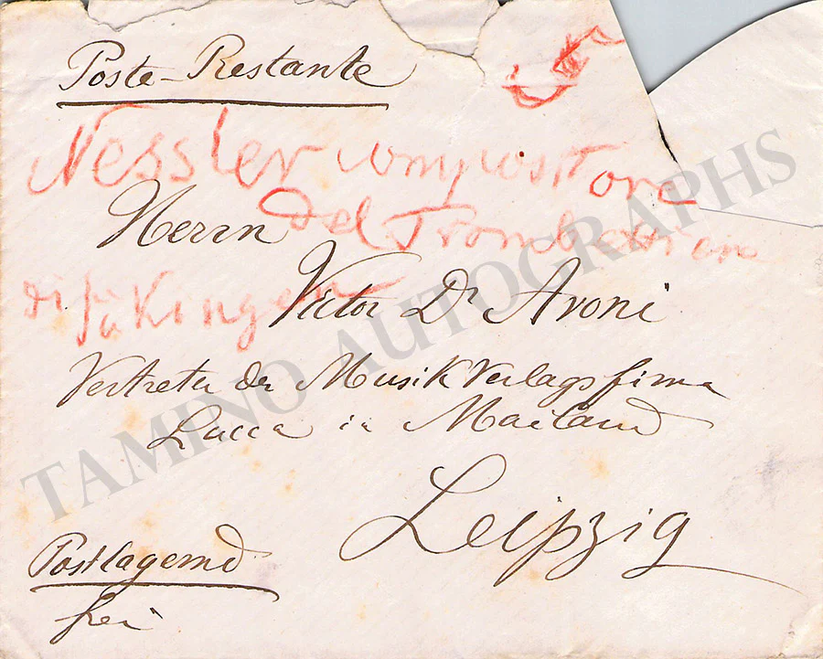 Nessler, Victor - Autograph Letter Signed - Image 2
