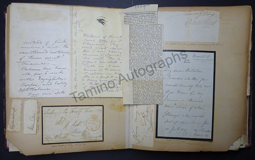 Victorian Era Album of Letters & Clips 1875 - Image 12