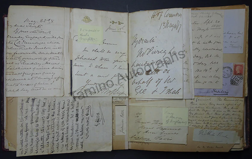 Victorian Era Album of Letters & Clips 1875 - Image 17