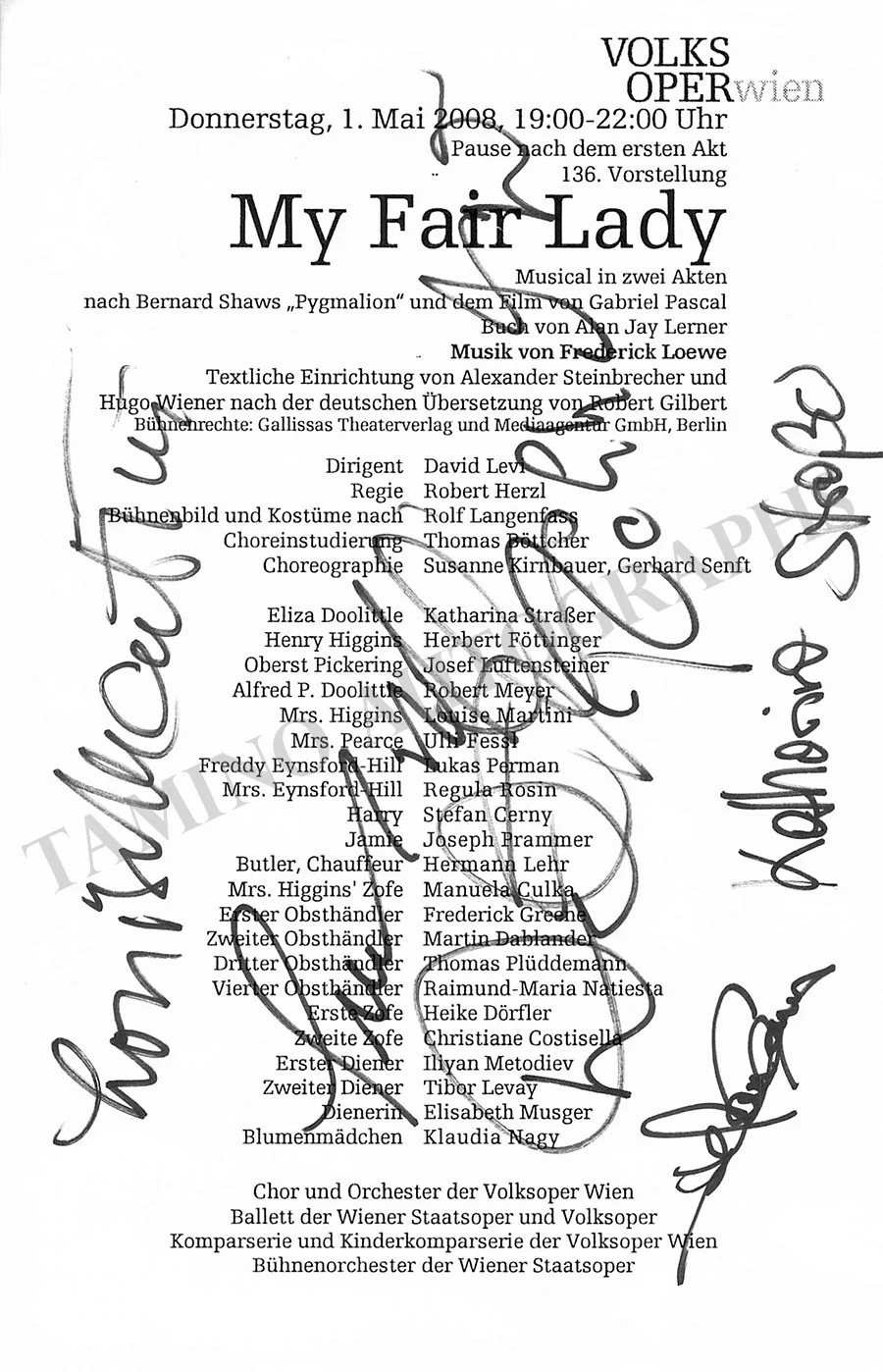 Vienna Opera - Collection of Signed Cast Pages 2001-2016 (Part I) - Image 138