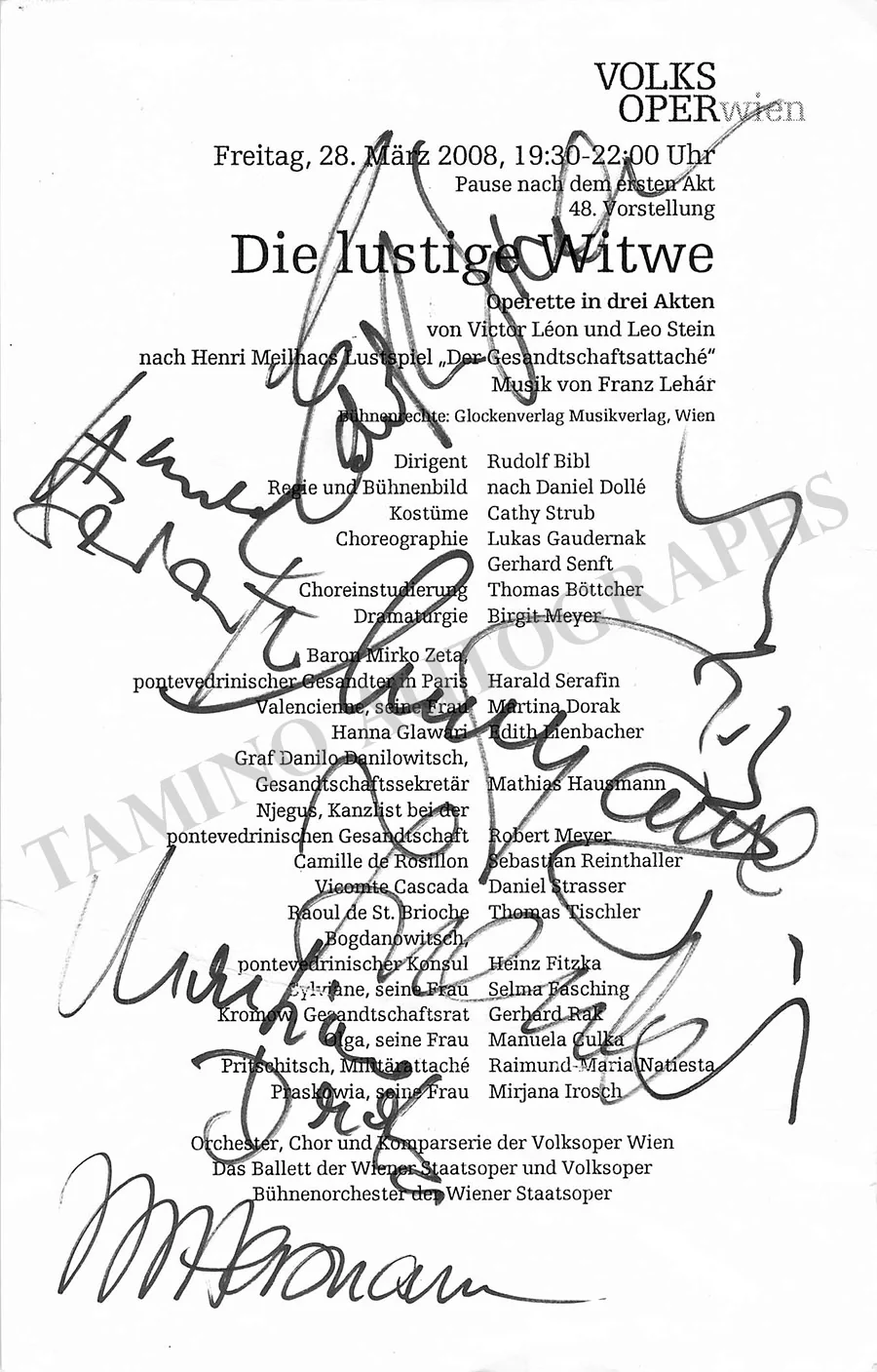 Vienna Opera - Collection of Signed Cast Pages 2001-2016 (Part I) - Image 139