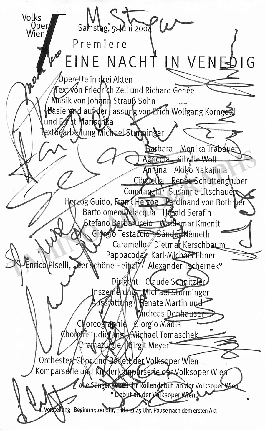 Vienna Opera - Collection of Signed Cast Pages 2001-2016 (Part I) - Image 23