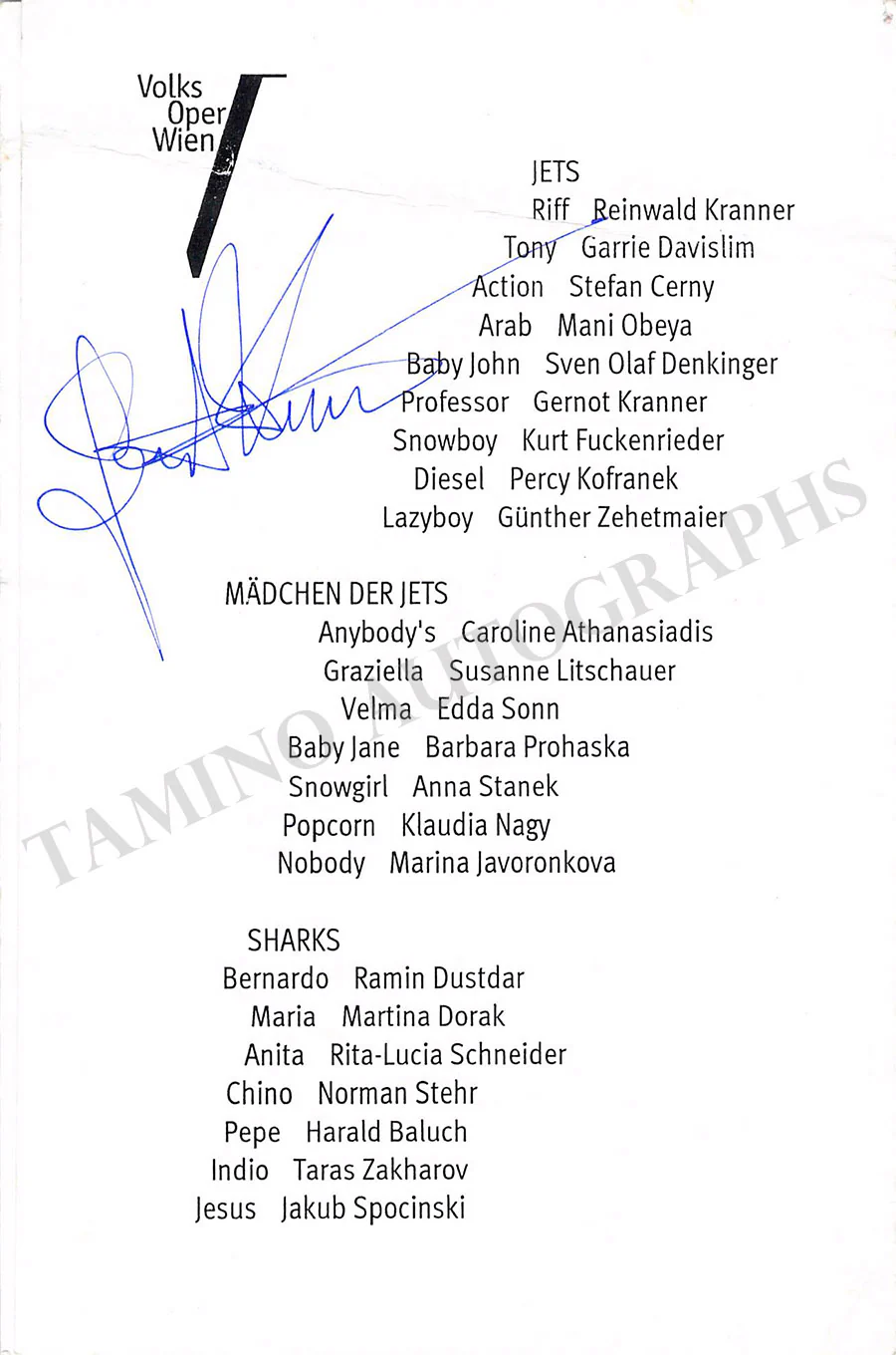 Vienna Opera - Collection of Signed Cast Pages 2001-2016 (Part I) - Image 26