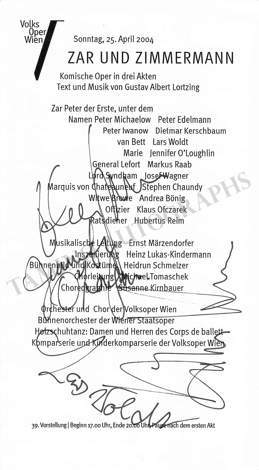 Vienna Opera - Collection of Signed Cast Pages 2001-2016 (Part I) - Image 41