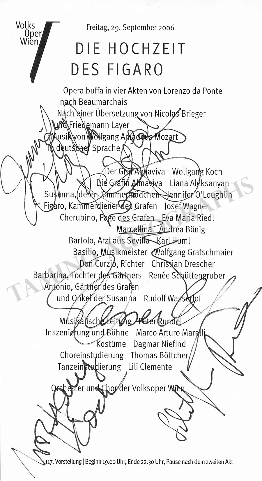Vienna Opera - Collection of Signed Cast Pages 2001-2016 (Part II) - Image 148