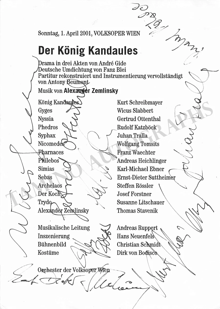 Vienna Opera - Collection of Signed Cast Pages 2001-2016 (Part II) - Image 48