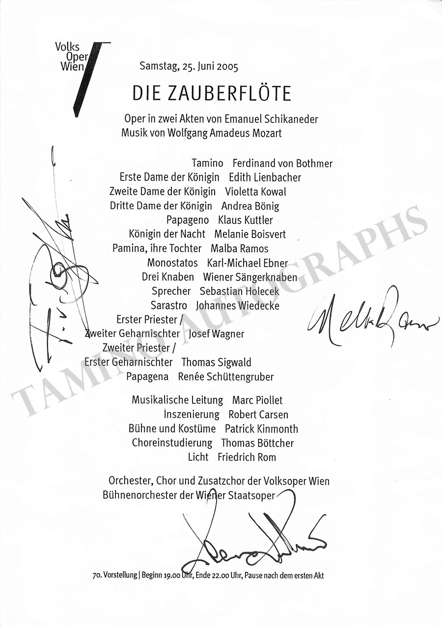 Vienna Opera - Collection of Signed Cast Pages 2001-2016 (Part II) - Image 65