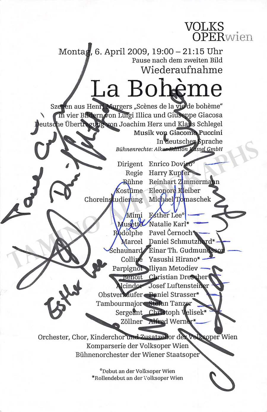 Vienna Opera - Collection of Signed Cast Pages 2001-2016 (Part II) - Image 67