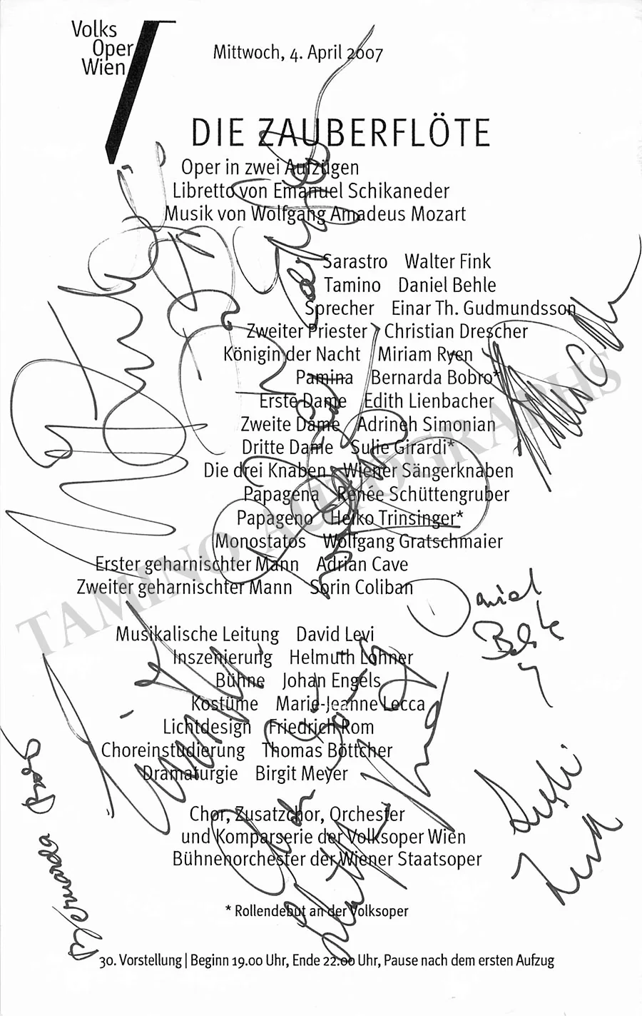 Vienna Opera - Collection of Signed Cast Pages 2001-2016 (Part II) - Image 86