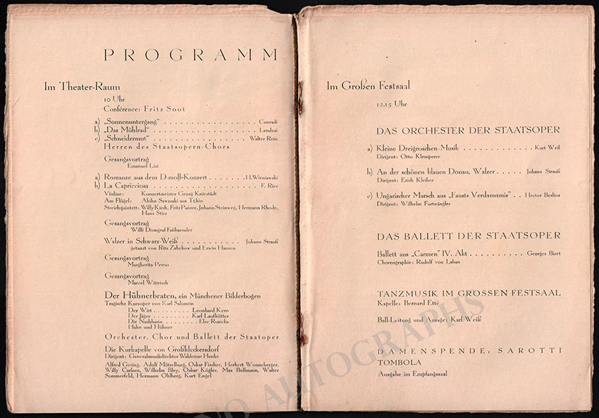 Vienna State Opera - Concert Program Opernball 1932 - Image 3
