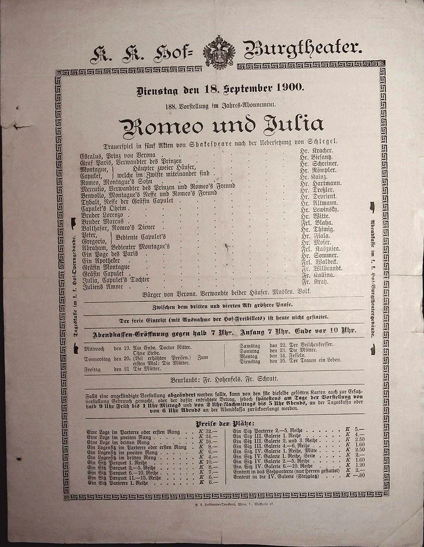 Vienna Theater Playbills -  Large Lot 1875-1930 - Image 101