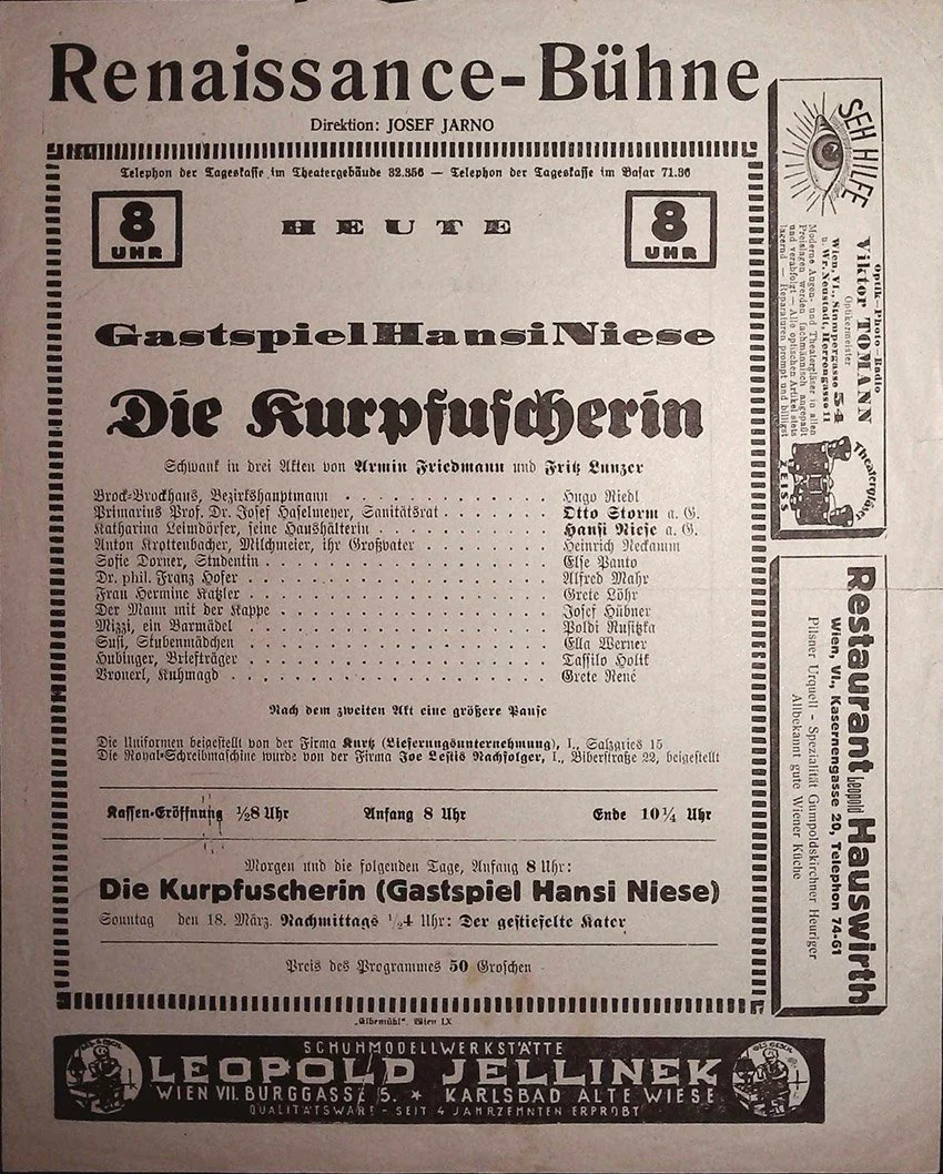 Vienna Theater Playbills -  Large Lot 1875-1930 - Image 12