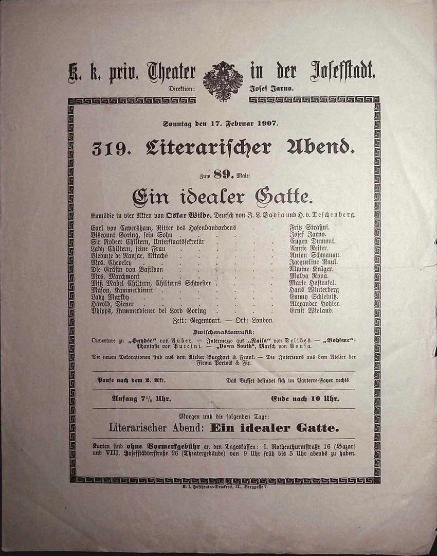 Vienna Theater Playbills -  Large Lot 1875-1930 - Image 16