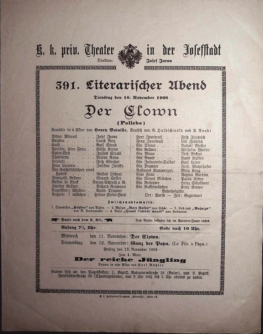 Vienna Theater Playbills -  Large Lot 1875-1930 - Image 17