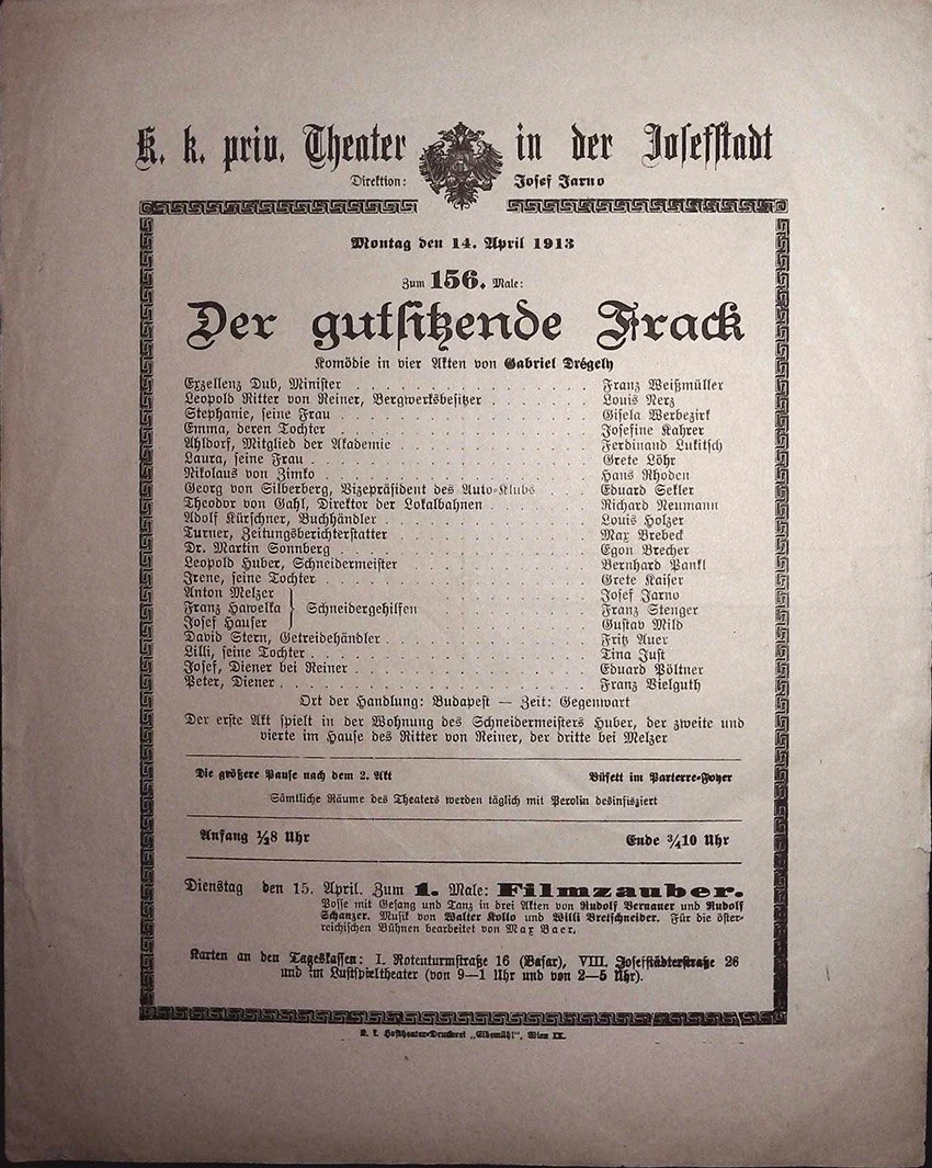 Vienna Theater Playbills -  Large Lot 1875-1930 - Image 23