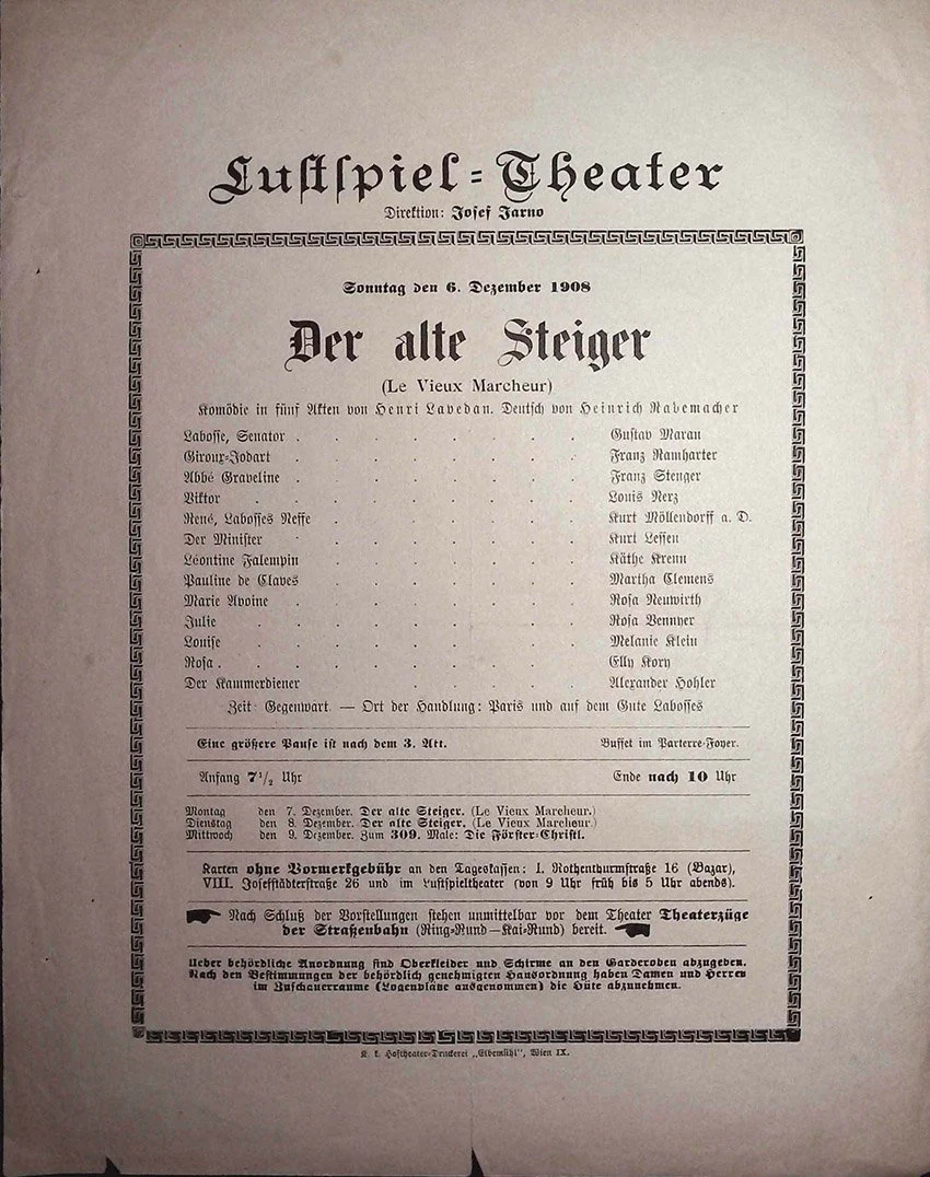 Vienna Theater Playbills -  Large Lot 1875-1930 - Image 25
