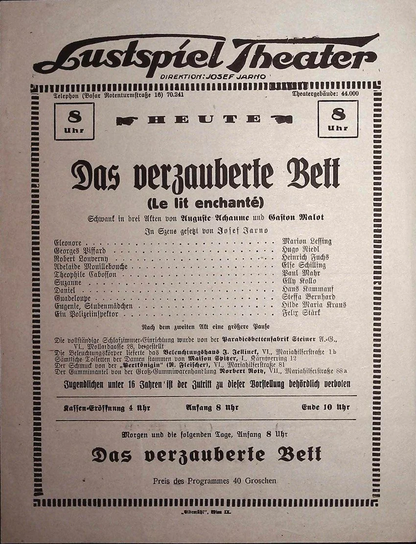 Vienna Theater Playbills -  Large Lot 1875-1930 - Image 26