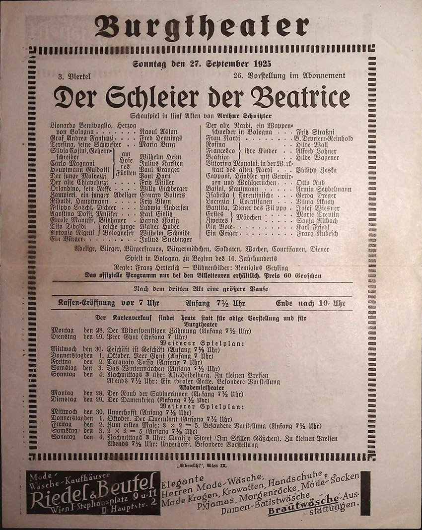 Vienna Theater Playbills -  Large Lot 1875-1930 - Image 32