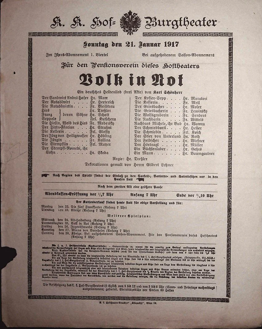 Vienna Theater Playbills -  Large Lot 1875-1930 - Image 36