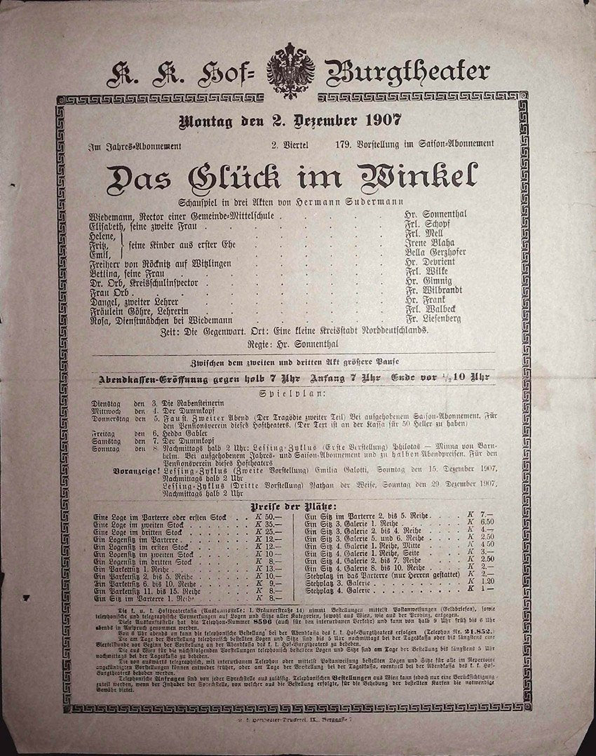 Vienna Theater Playbills -  Large Lot 1875-1930 - Image 49