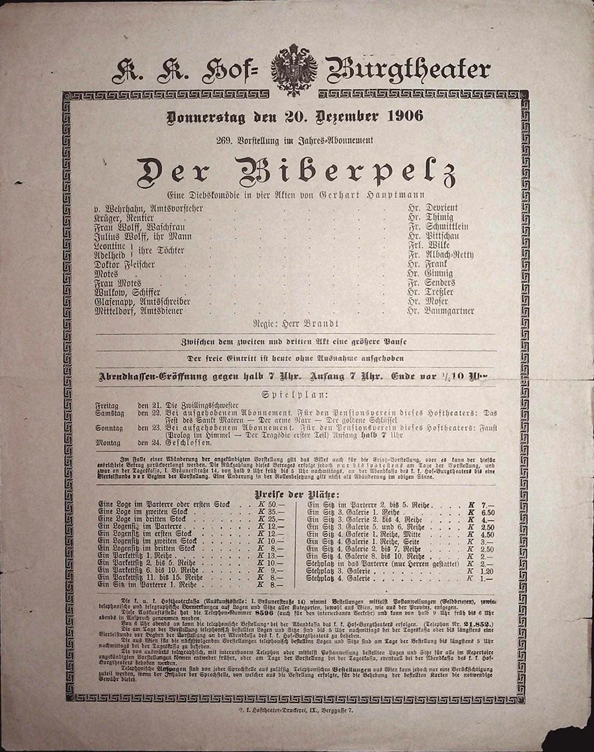 Vienna Theater Playbills -  Large Lot 1875-1930 - Image 54