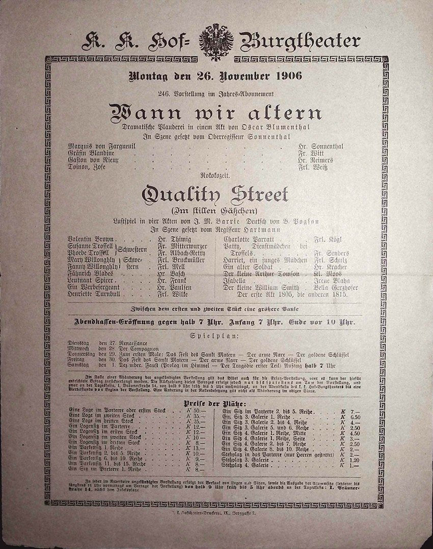 Vienna Theater Playbills -  Large Lot 1875-1930 - Image 60