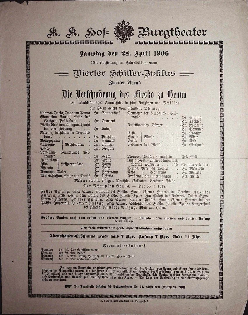 Vienna Theater Playbills -  Large Lot 1875-1930 - Image 62