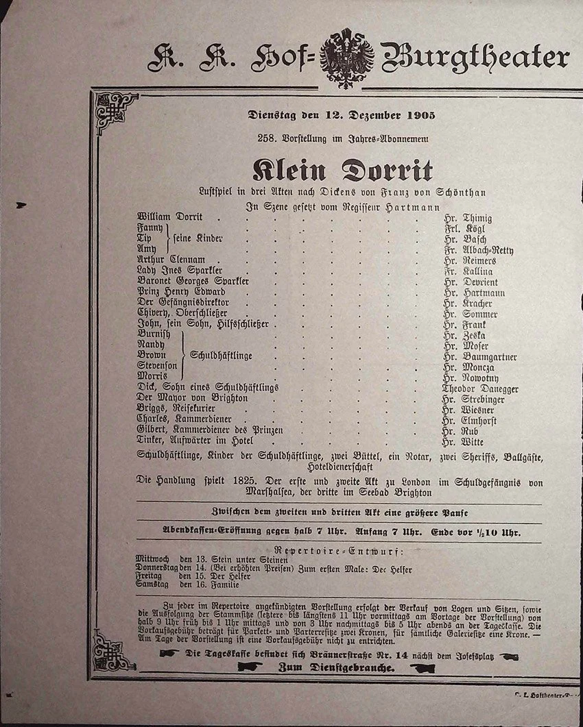Vienna Theater Playbills -  Large Lot 1875-1930 - Image 69