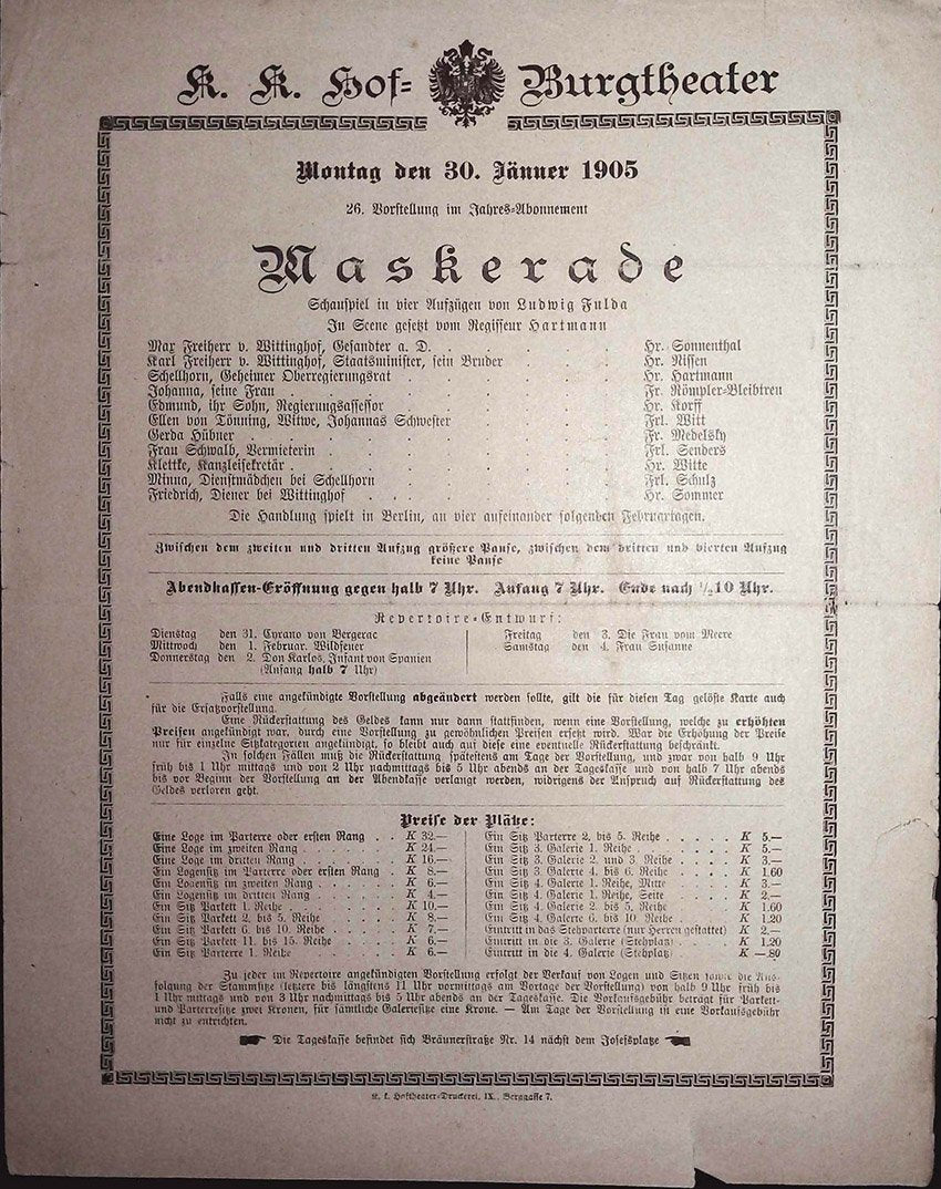 Vienna Theater Playbills -  Large Lot 1875-1930 - Image 73