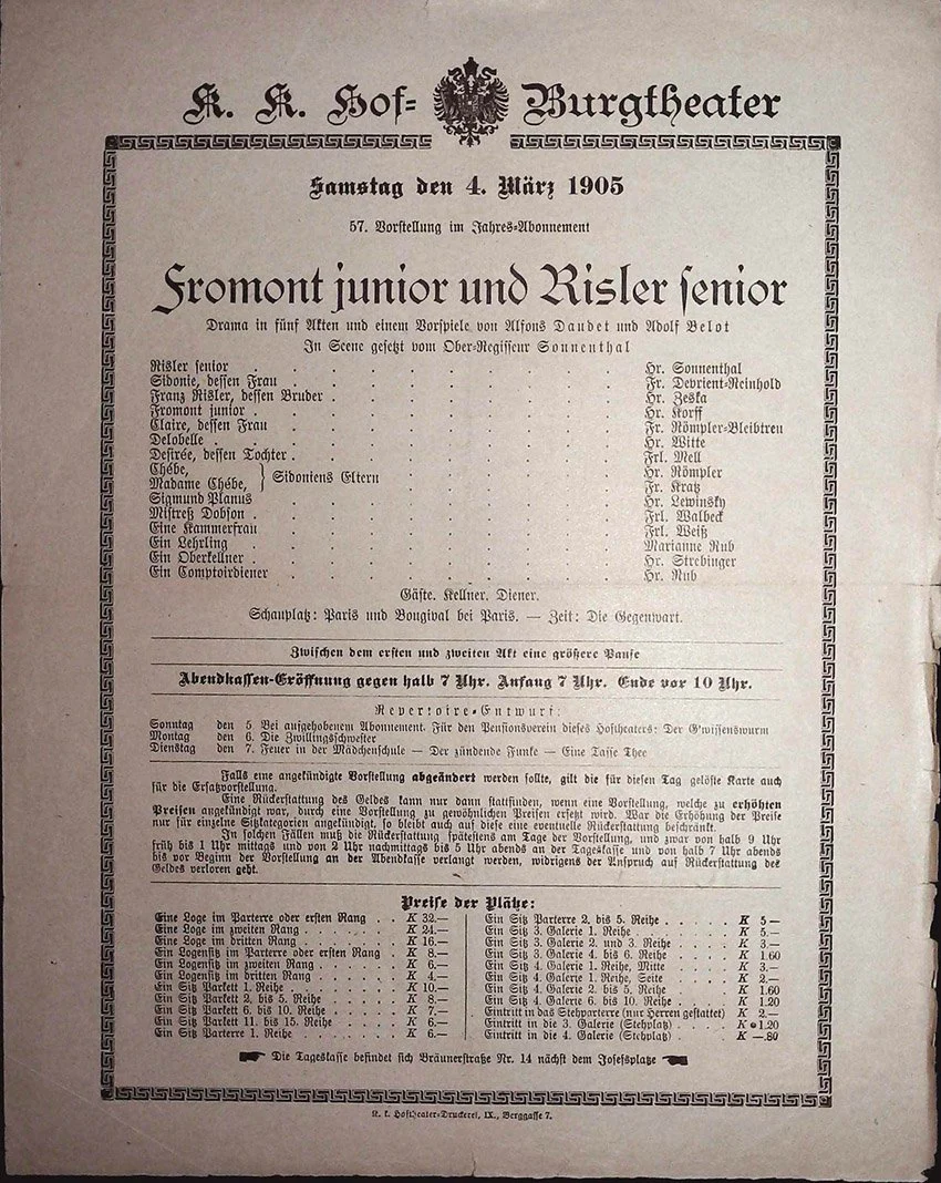 Vienna Theater Playbills -  Large Lot 1875-1930 - Image 77